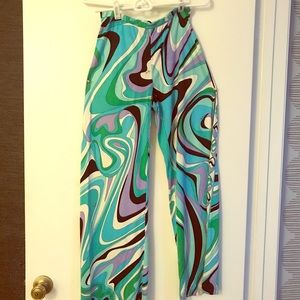 Emilio pucci casual pants/ size M. Blue/ green